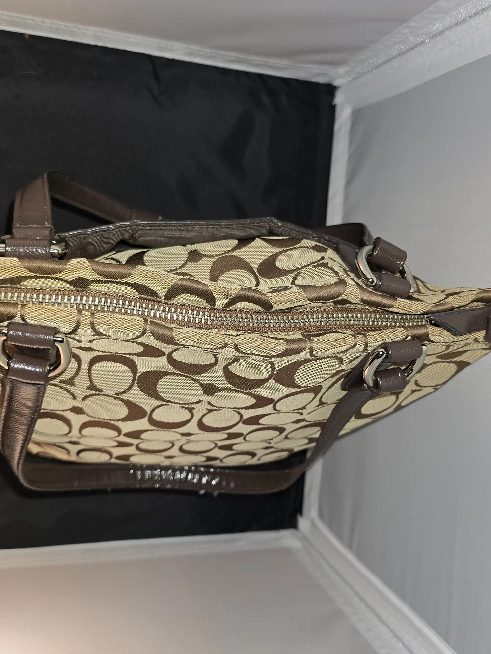 Coach Signature Canvas Tote Bag in Brown
